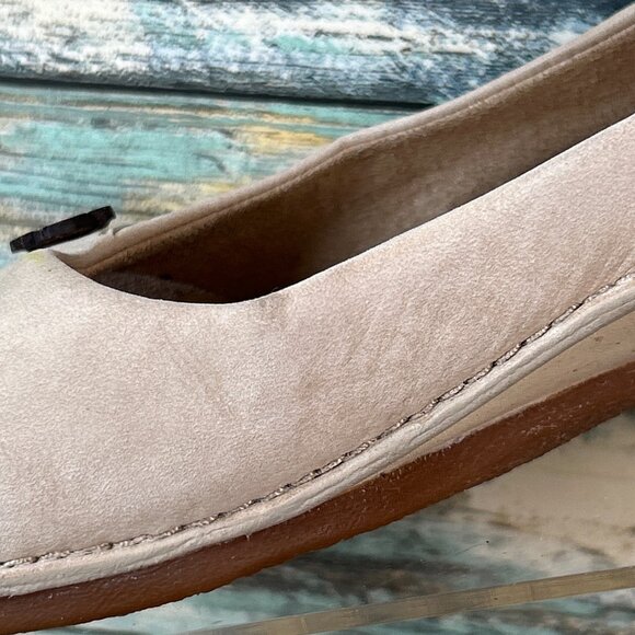 Timberland Loafers Womens 6M Beige Leather Slip On Flats Shoes - Picture 8 of 11